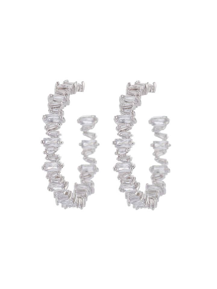 Cindy CZ Crystal Loop Örhänge för wholesale av Eye Candy Los Angeles