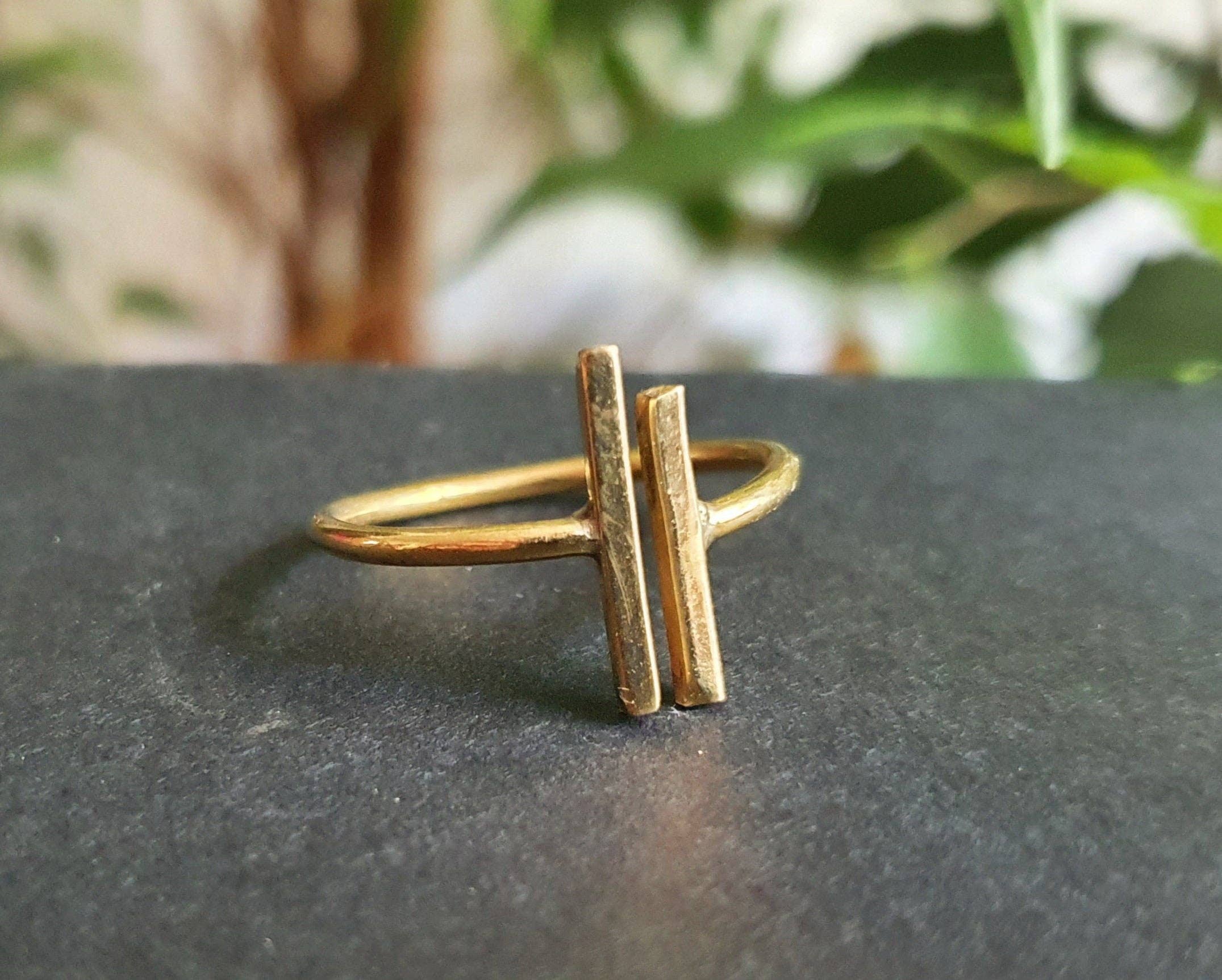 Kaali Boutique - Wholesale Band/Stacked Ring - Minimaliste Brass Ring / Modern / Contemporary / Boho /  Bohemian / Psy / Rustic / Tribal / Gypsy / Festival / Healing / Festival1
