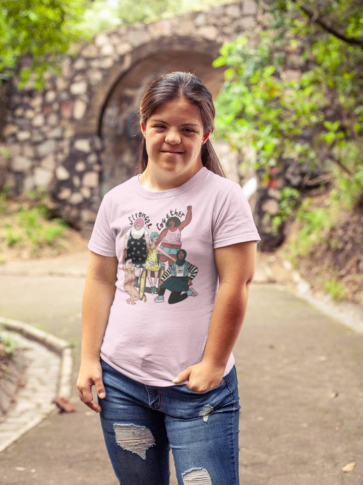 Chiaralascura - Wholesale Screen Printed T-Shirt - Unisex - Stronger Together - T-shirt unisex in cotone biologico13