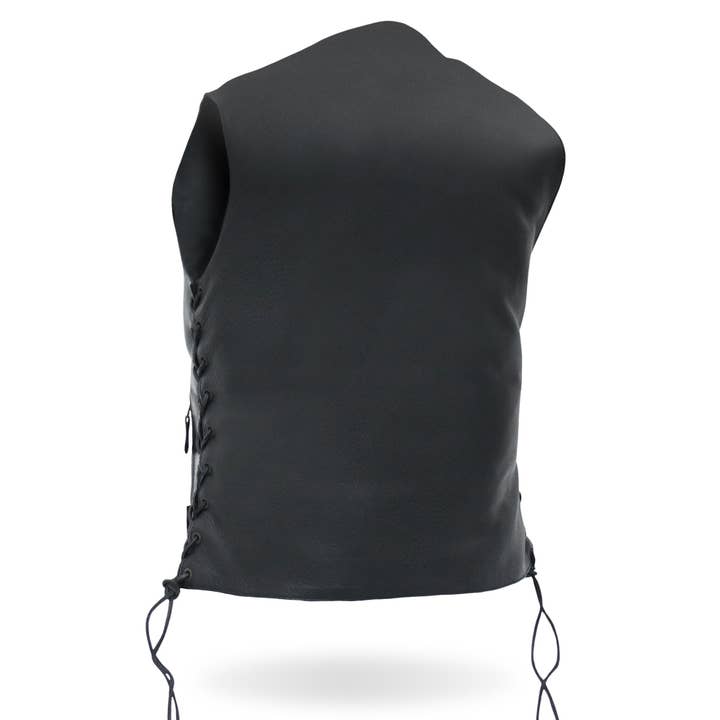 BLK Hot Leathers VSL1008 - Gilet da motociclista da donna, in pelle, con dieci tasche, colore nero in vendita all'ingrosso su Faire5