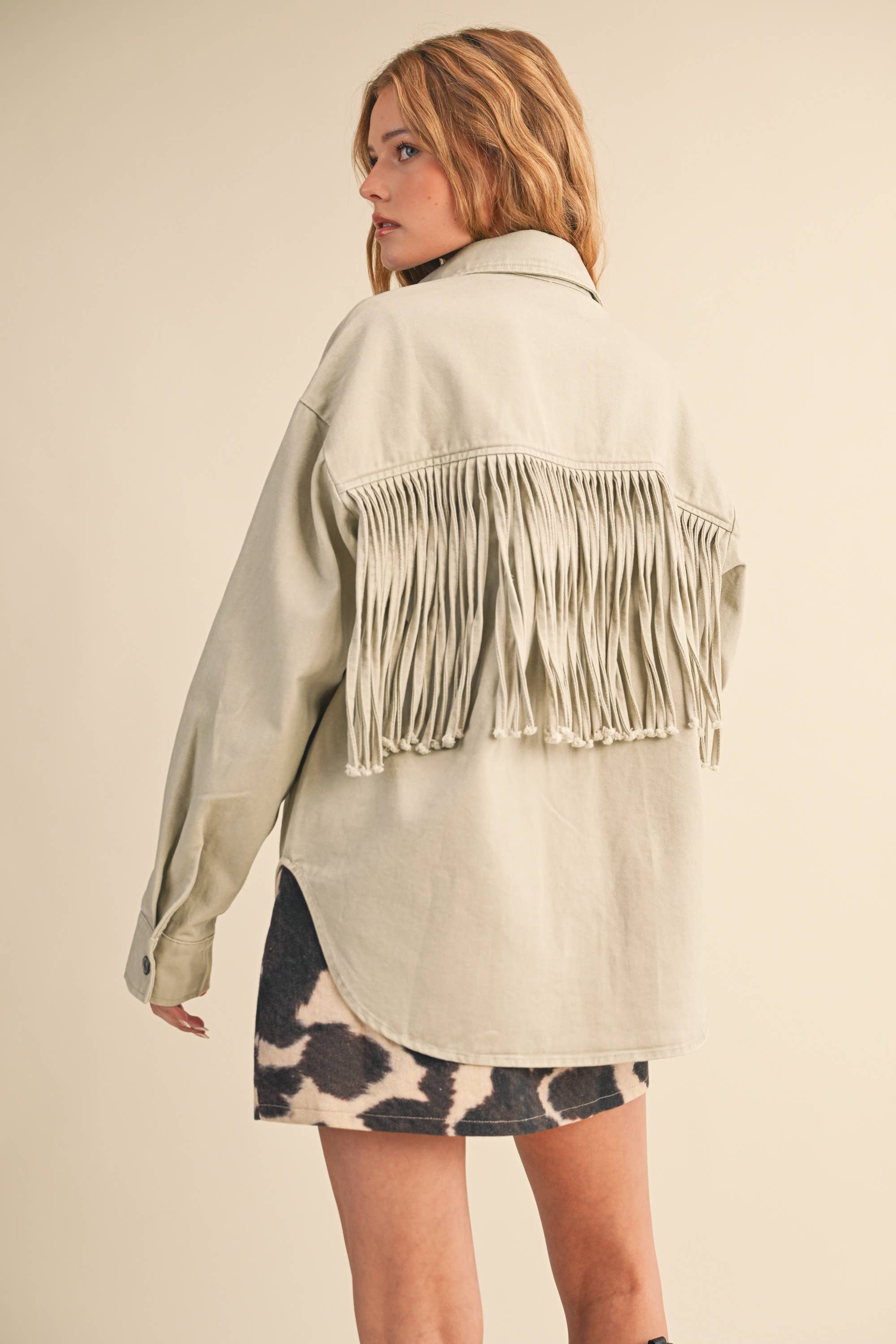 Klesis - Vente Veste-chemise – femme - Veste en jean à boutons avec couleur contrastante IJ17125