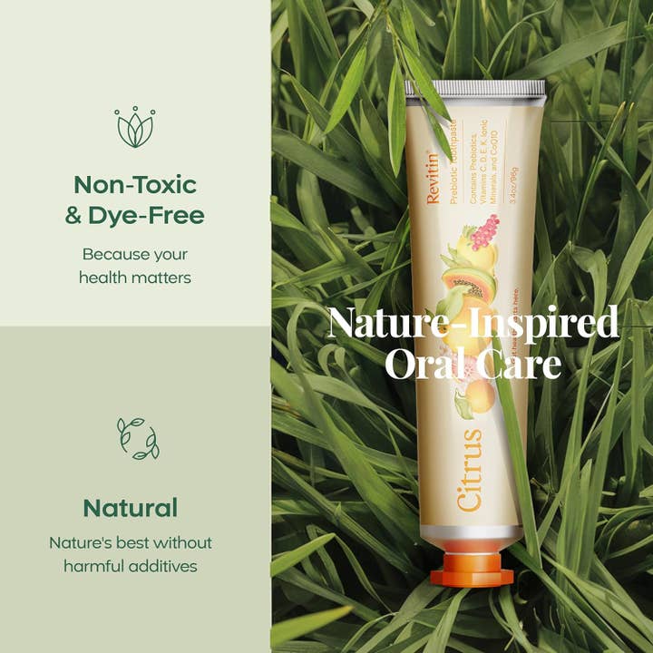 Health Life NY - Wholesale Toothpaste - Revitin Toothpaste | Fluoride-Free Citrus Tooth Gel 4