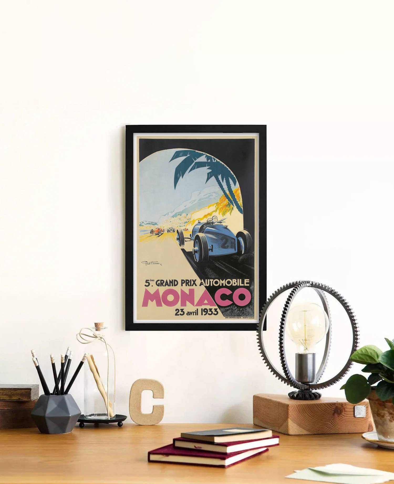 The Curious Desk - Wholesale Poster - Monaco Grand Prix Automobile Race Poster 1933 Travel Poster2