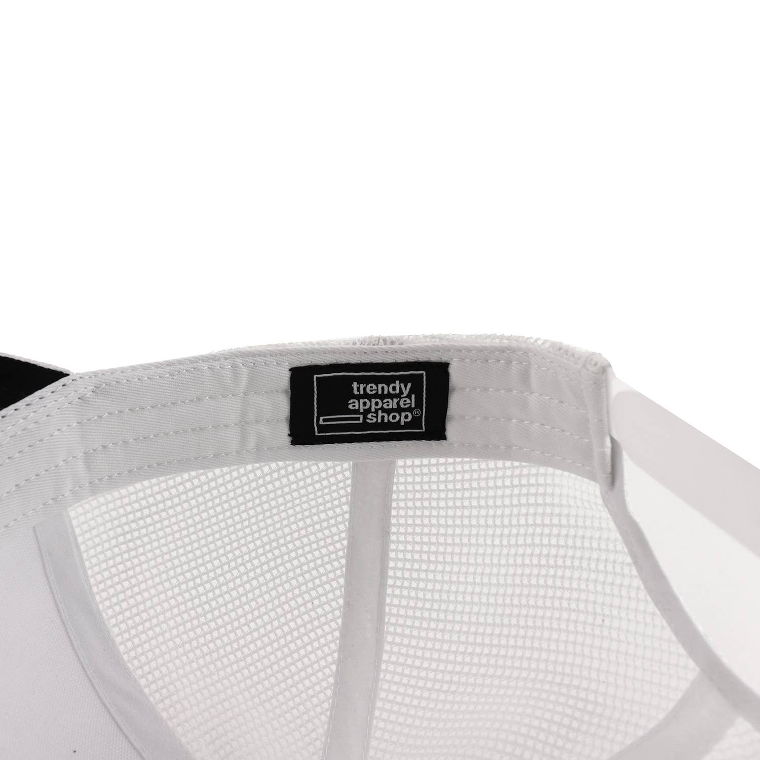 Trendy Apparel Shop – Großhandel Trucker-Cap – Unisex – Übergroße Trucker-Kappe aus strukturiertem, gebogenem Netzstoff mit Schnappverschluss, XXL3