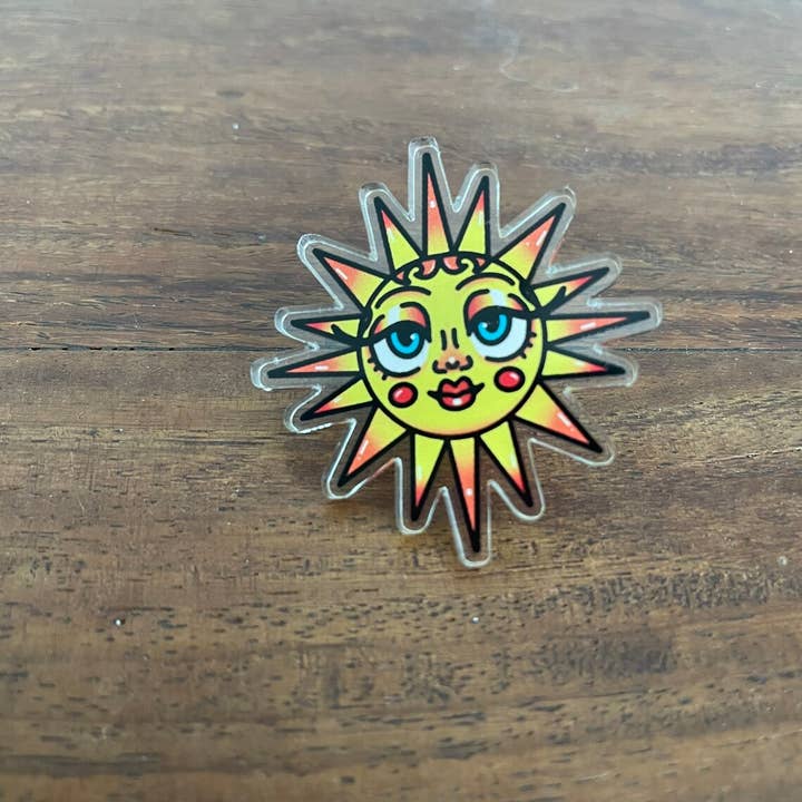 Oli Jolly Ink - Wholesale Lapel Pin/Button - Sunny Sonny - Acrylic Pin1