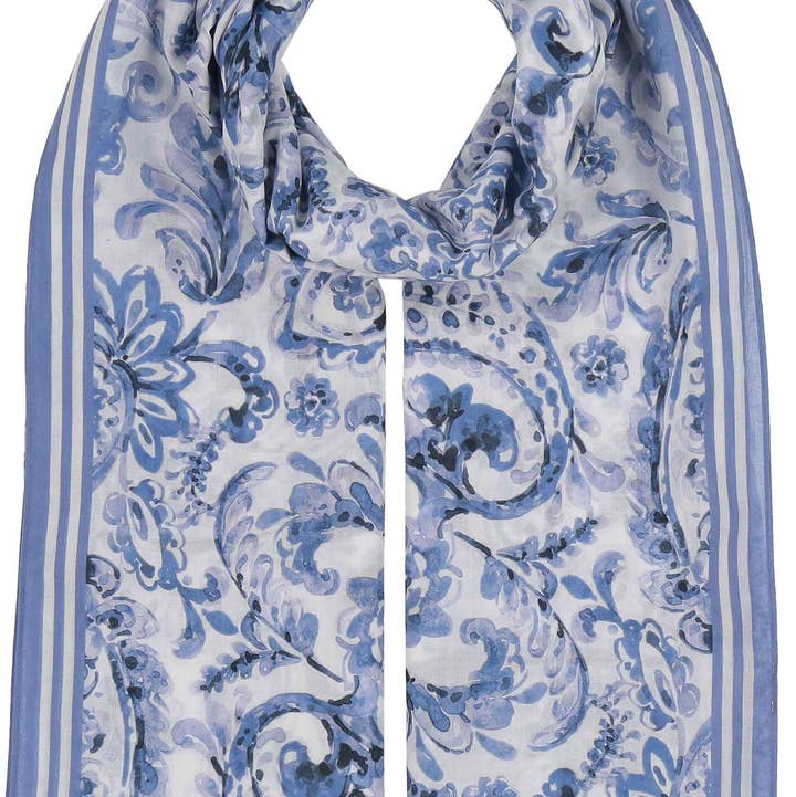 FRAAS - The Scarf Company - Wholesale Wrap - Women's - Paisley Maxi Cotton Wrap0