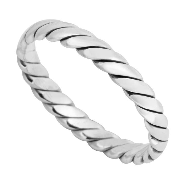 Vacker sammanflätad silverring (USA-DDP) för wholesale av Silver Jewellery Cavern Wholesale