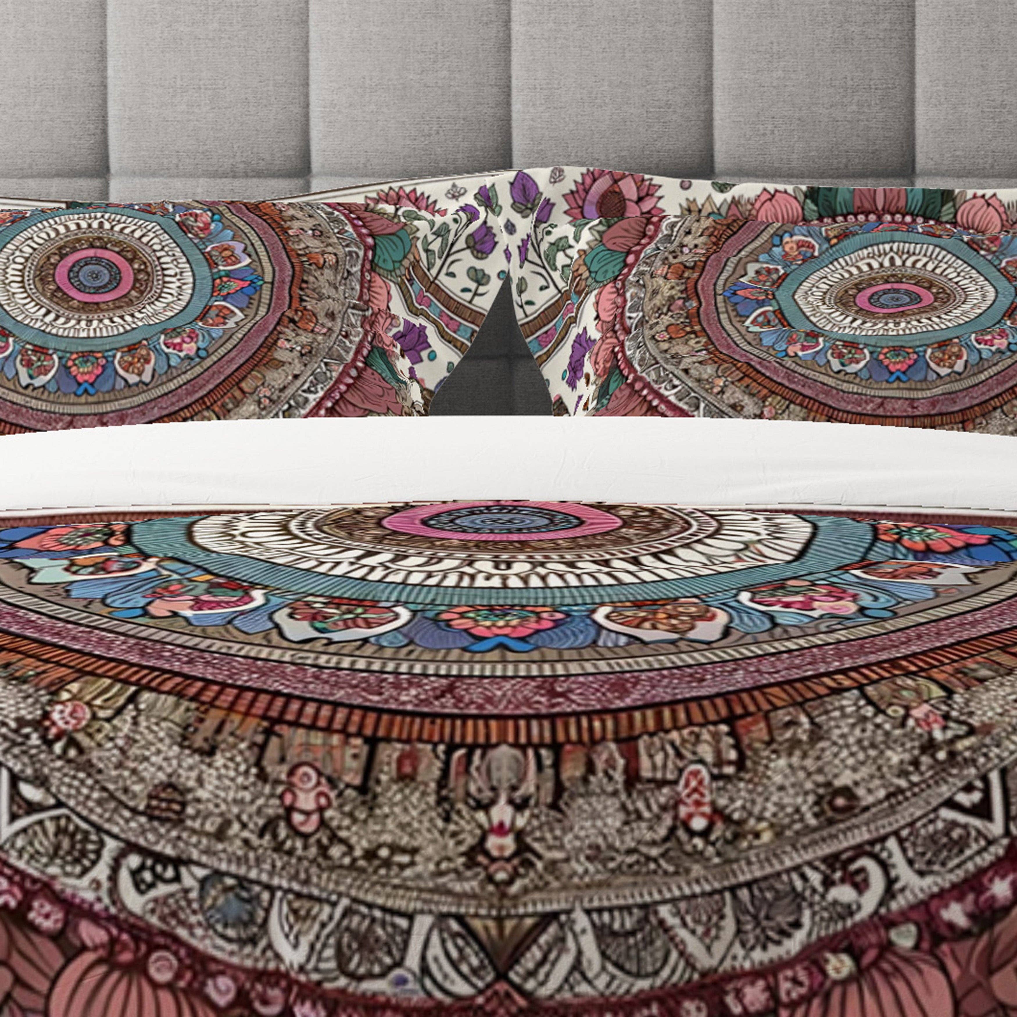 Adore India – wholesale Bedding set – MultiColour Elephant Mandala Reversible Quilt Cover Duvet Cover Set2