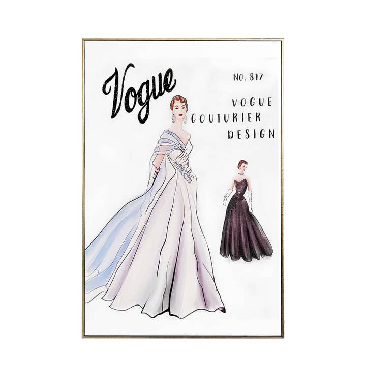 Vogue Gown Rhinestone Wall Art for wholesale by Sparkles Home