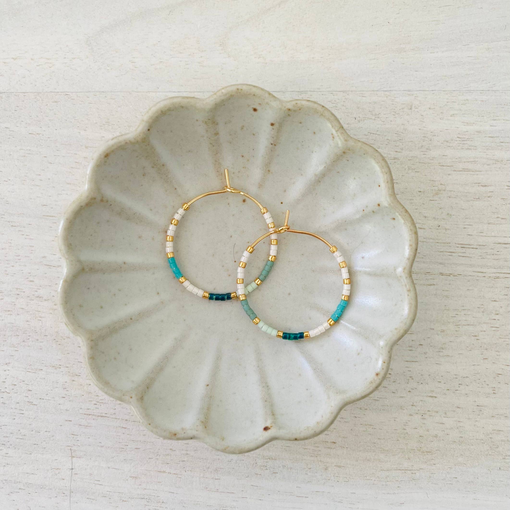 Girls Day Out by Amy Houston - Wholesale Hoop Earrings - Santorini miyuki glass beaded hoop earrings3