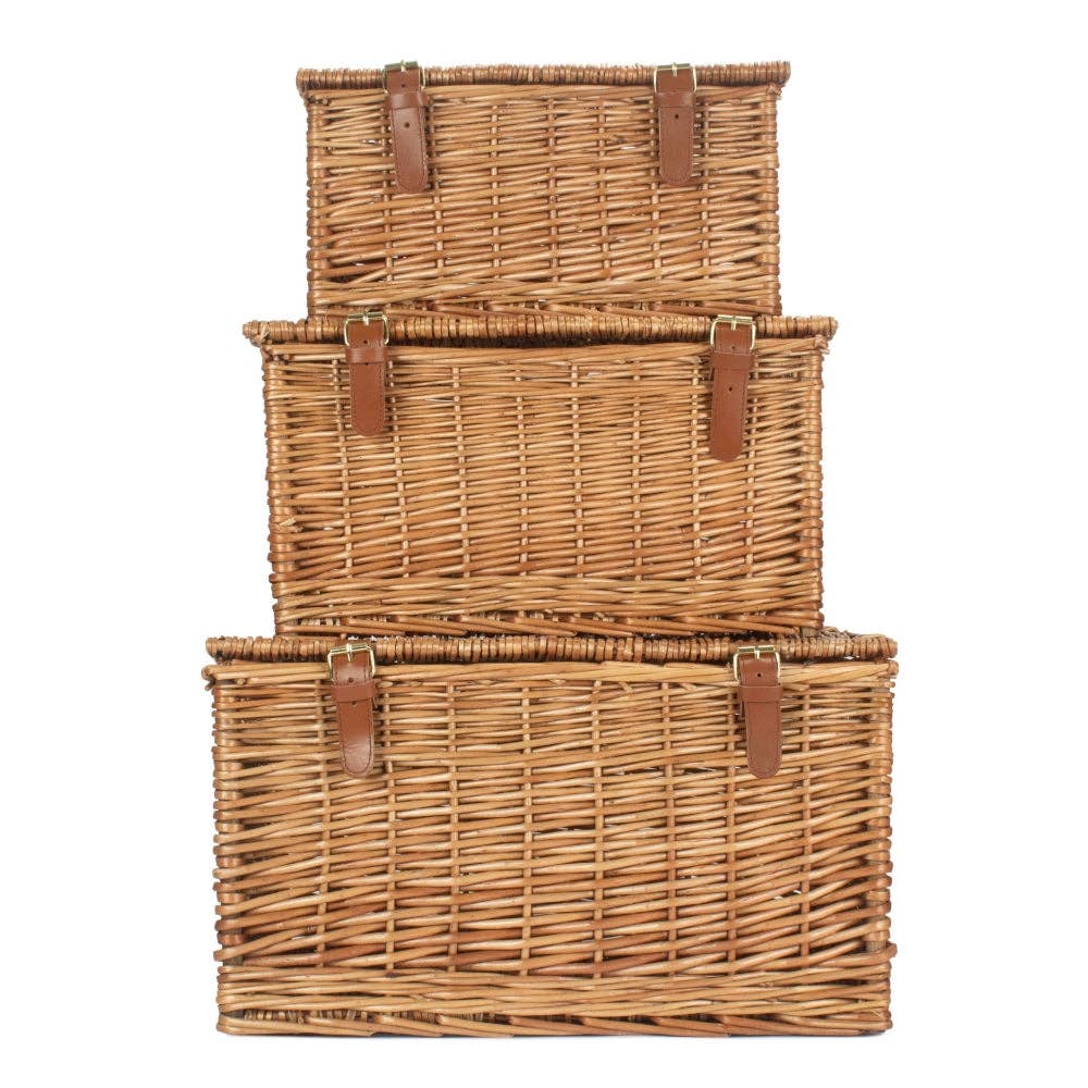 Red Hamper - Wholesale Picnic Basket - Light Steamed Windsor Wicker Picnic Basket6