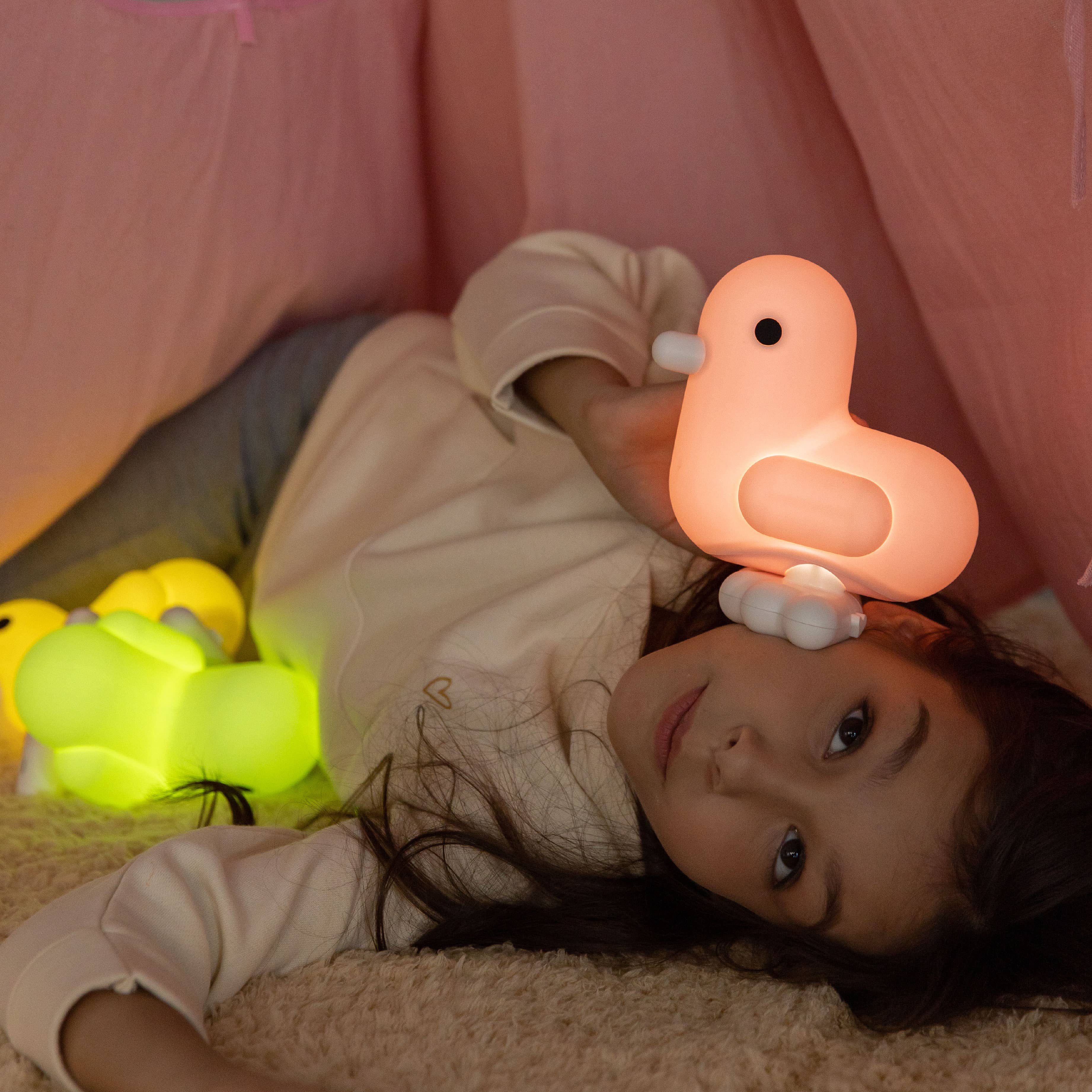 Canar LED Night Light Pastel Pink Duck for wholesale on Faire5