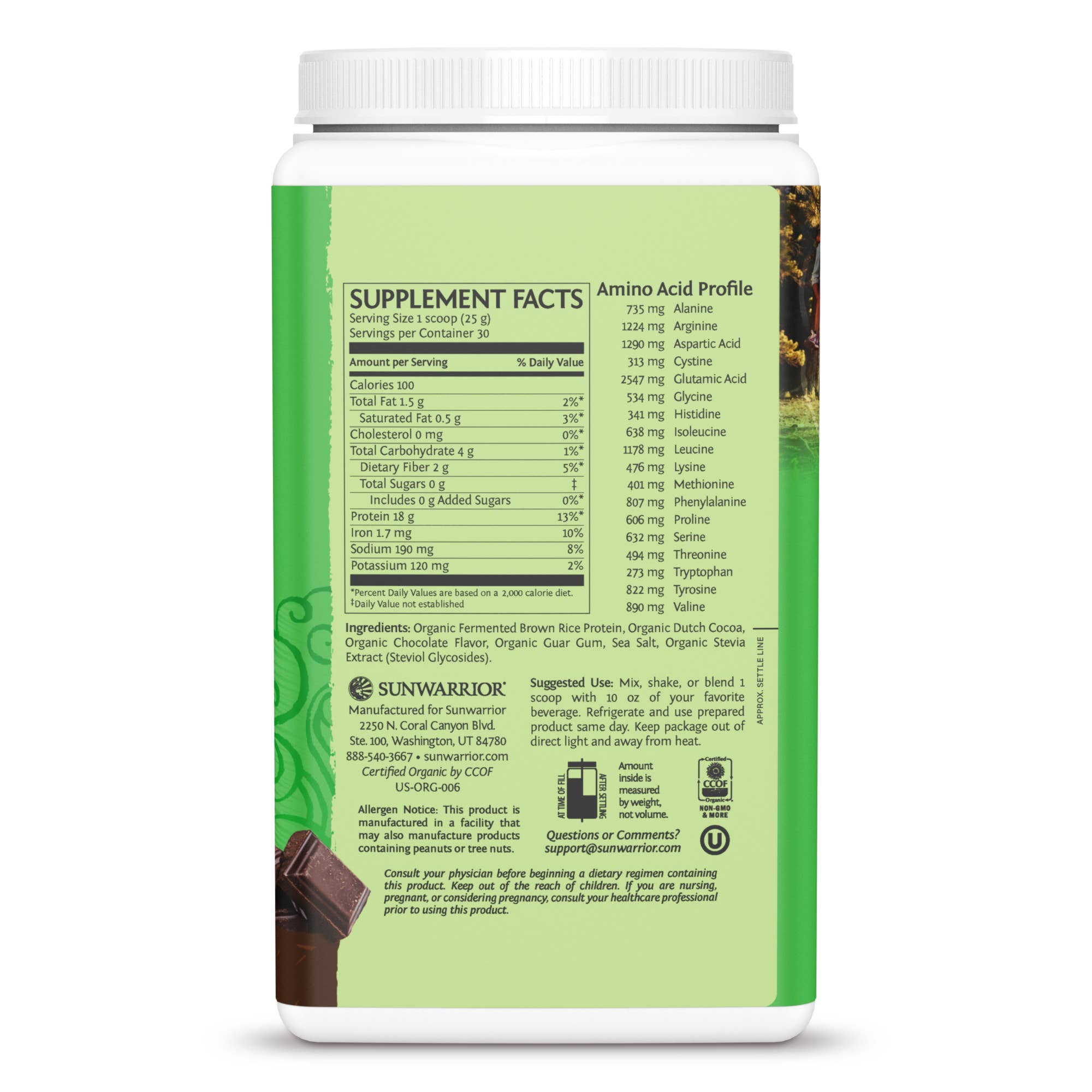 Sunwarrior - Wholesale Protein/Superfood Powder - Classic Chocolate - Vegan Brown Rice Protein Powder7