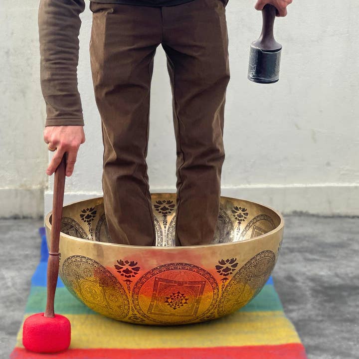 Premium Handmade Buddha Feet Singing Bowl – 7 Metal Sound Healing Bowl – Authentic Nepalese Meditation & Chakra Healing Bowl (10" to 26") for wholesale by NadaYoga
