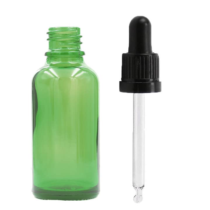 AWGifts Europe - Wholesale Essential Oil Holder - Wholesale Green Glass Dropper Bottles - 50ml2