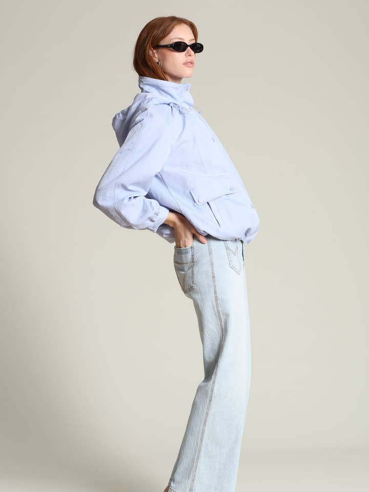 Nylon Balloon Sleeve Windbreaker for wholesale by Avec Les Filles