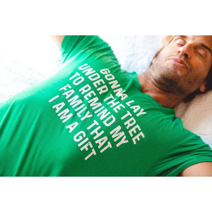 I Am A Gift Funny Christmas T Shirt for Men Novelty Mens Shirts for wholesale by Crazy Dog T-Shirts