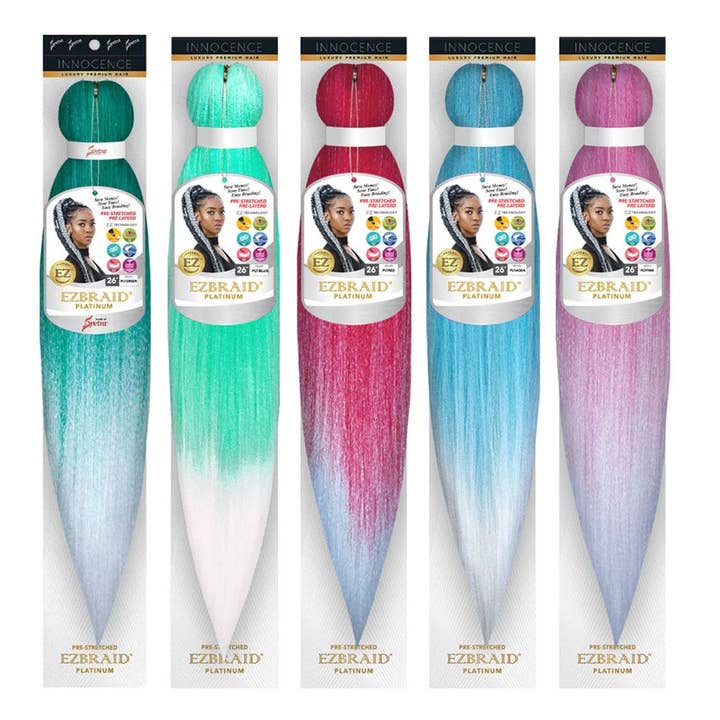 Tresse pré-étirée EZBRAID Platinum bicolore (26 pouces) pour la vente par Josriel's Beauty Supply YEG
