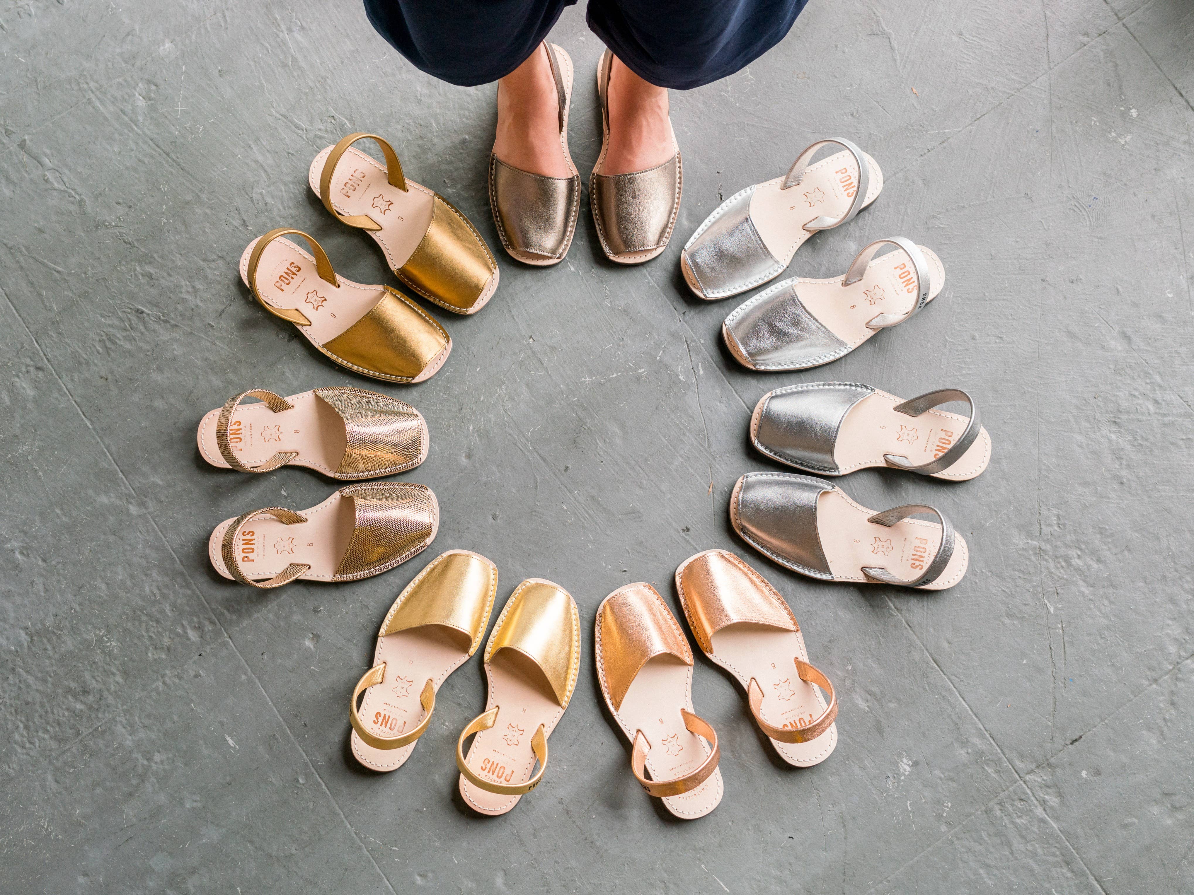 Pons - Wholesale Sandals - Women's - Pons Shoes - Classic Metallic - Pewter3