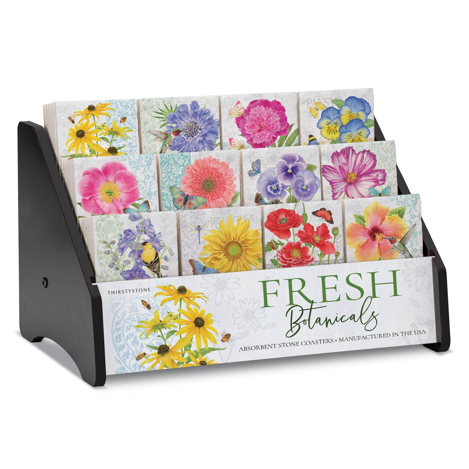 CounterArt/Highland Home/Thirstystone - Venta al por mayor Expositor - Hogar - Expositor de posavasos individual preempaquetado de Fresh Botanicals0