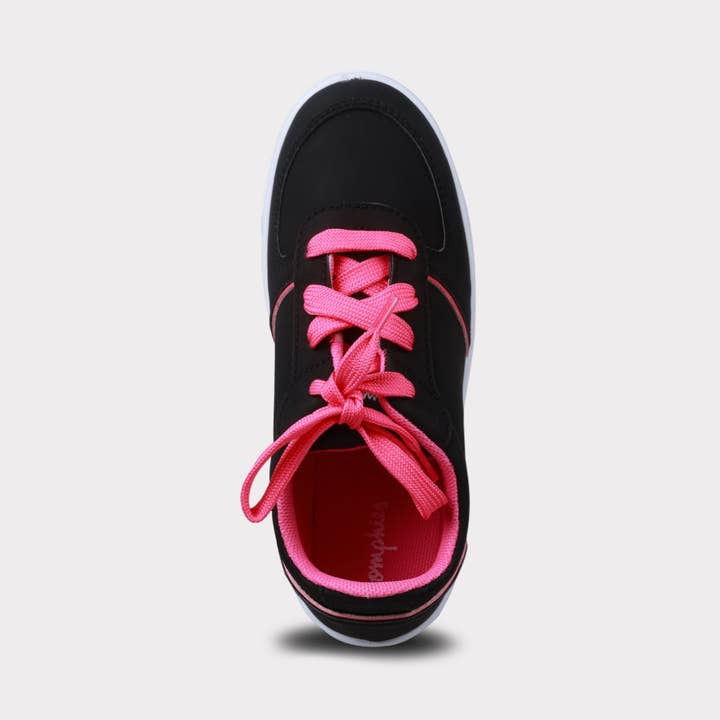 Black Mika Youth Girls Lace-Up Shoe for wholesale on Faire8