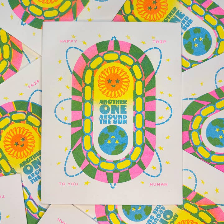 StarKeep Studio - Wholesale Birthday Card - Happy Birthday Card | A2 Risograph Greeting Card0