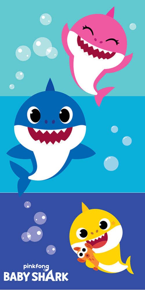 Evidence - Wholesale Beach Towel - Baby Shark Kids Beach Towel - 70X140 - Medium Blue0