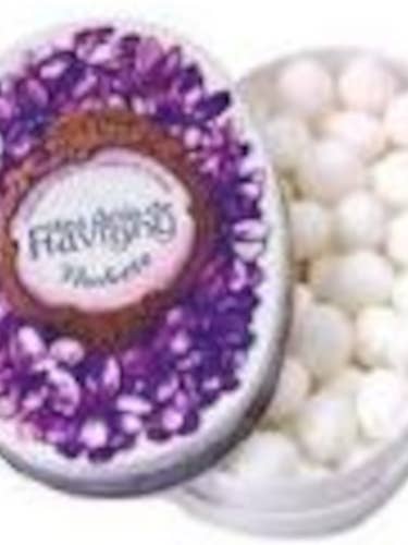 Anis de Flavigny Violet pastilles, oval tin for wholesale by French Feast