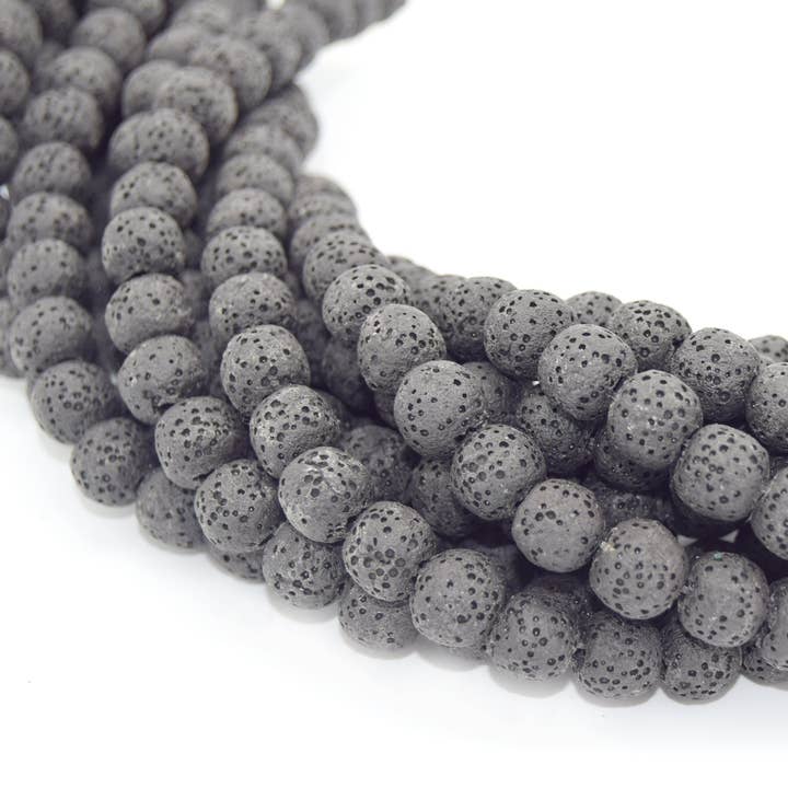 Only Beads - Vendita all'ingrosso Perline - Lava Beads - Perline diffusori rotonde grigie1