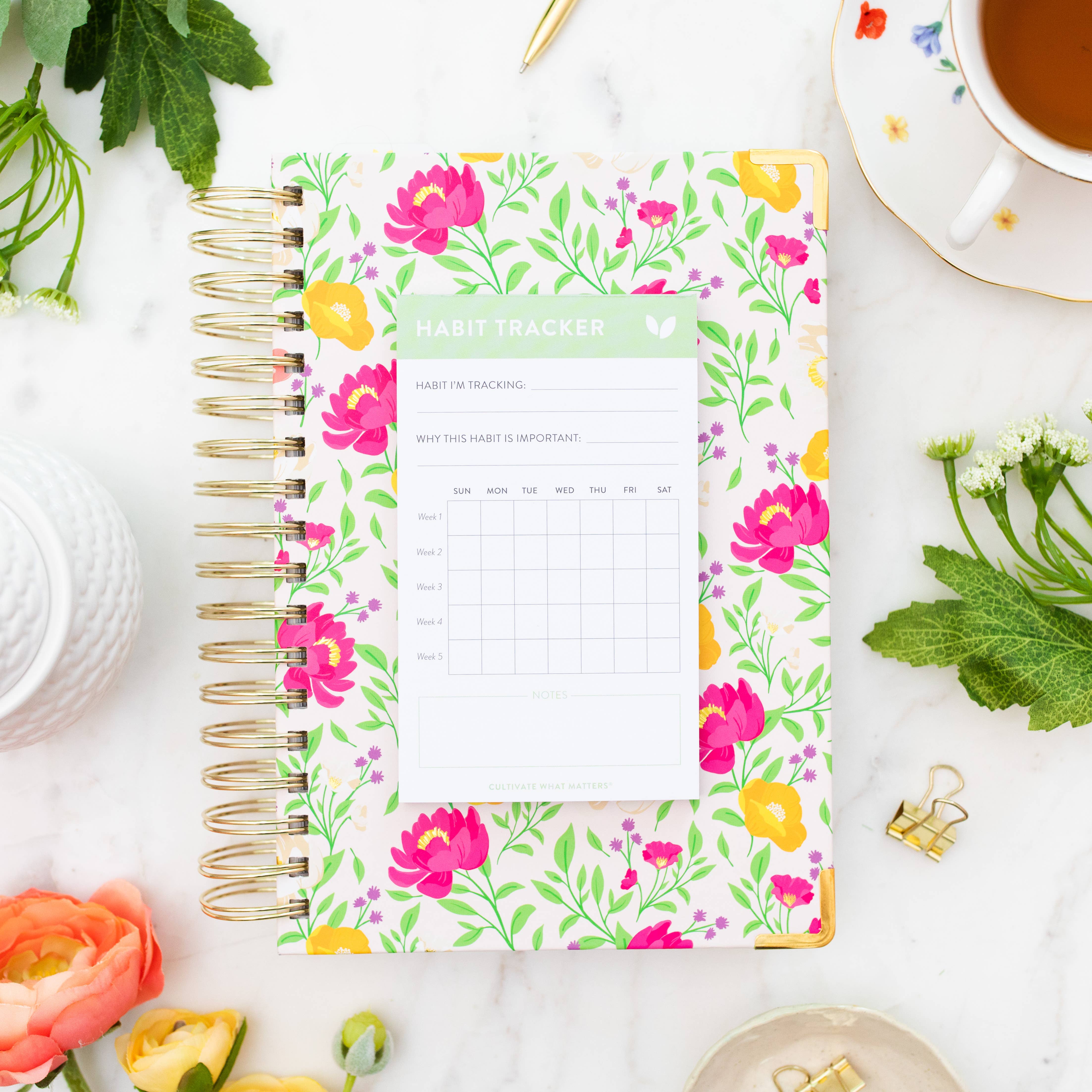 Cultivate What Matters - Wholesale Notepad - Mini Monthly Habit Tracker Notepad1