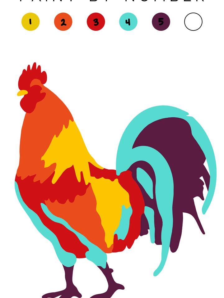 Galo Pintura-Py-Number por atacado de Fundenberger Studio