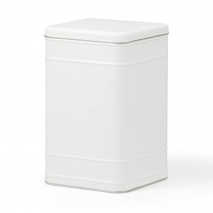 Lata de té, lata de café / lata de almacenamiento - 2 kg - blanco mate para venta al por mayor de Naturelei