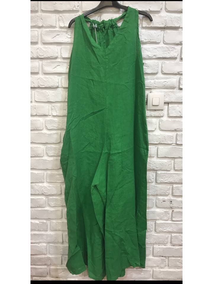 la maison des fibres naturelles - Wholesale Jumpsuit - Women's - Sleeveless jumpsuit in 100% linen 62014