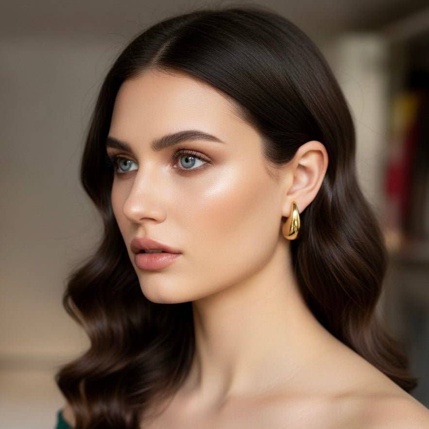 DUESTELLE ITALIA - Wholesale Hoop Earrings - Goccia Bold - Gold Earrings1