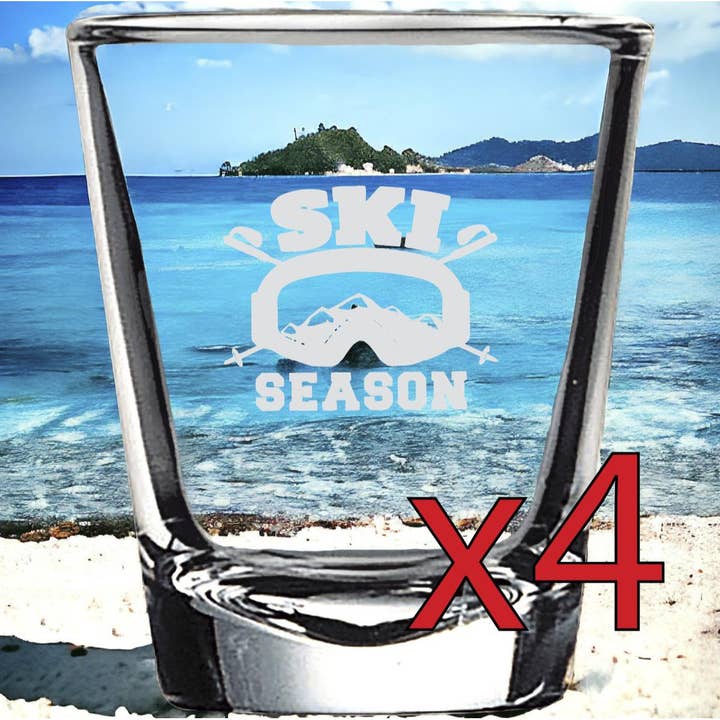 Ski Season 2oz Premium Anpassningsbara Shotglas för wholesale av Texan Customs