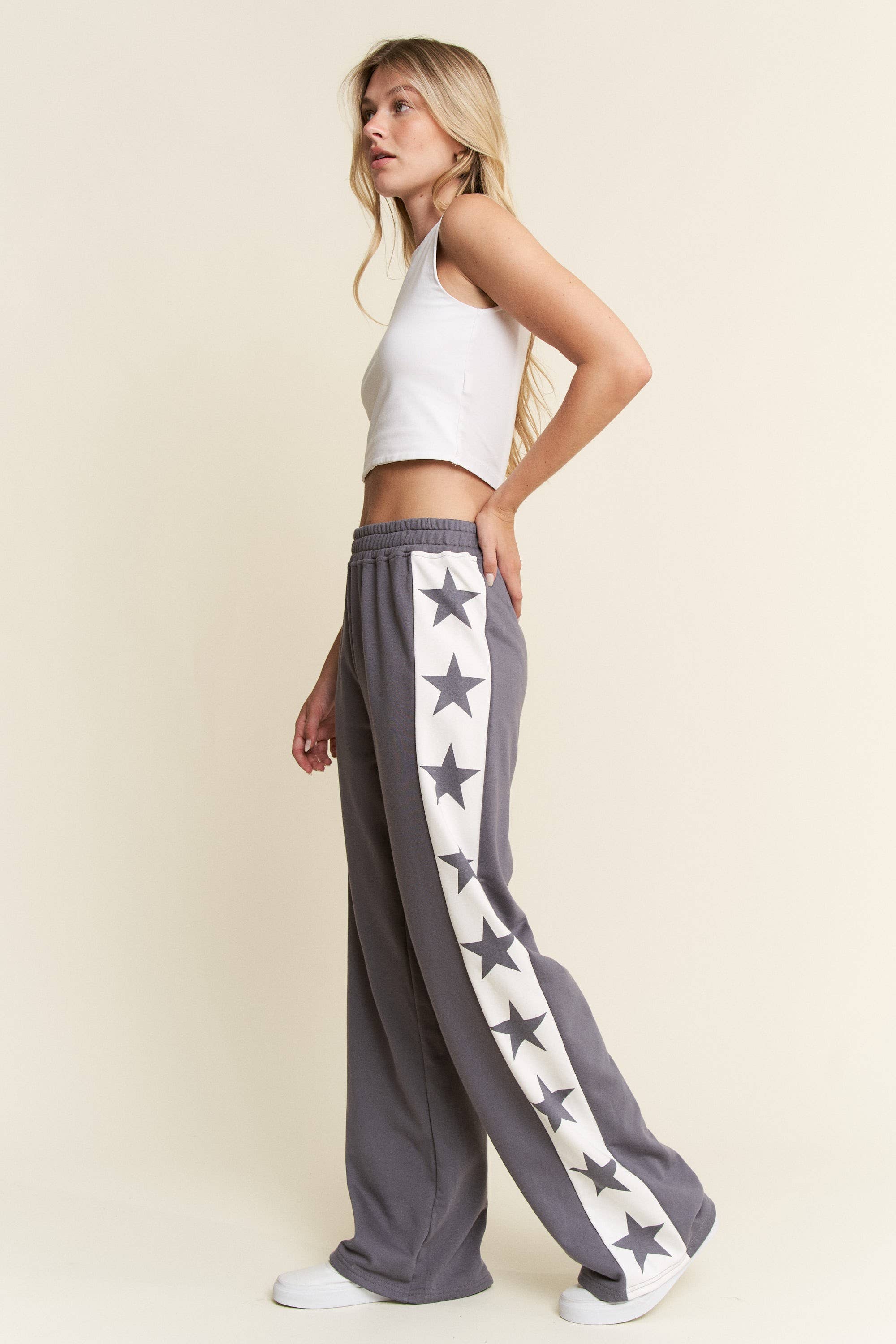 JADE BY JANE - Venta al por mayor Pantalones de chándal/cómodos - Mujer - PANTALONES DE CHÁNDAL A RAYAS ESTRELLADAS12