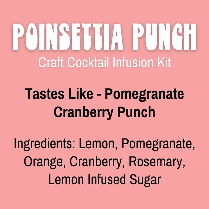Lou's Libations - Wholesale Cocktail Mix/Syrup - Jar Cocktail kit Poinsettia Punch | Gin Holiday Infusion1