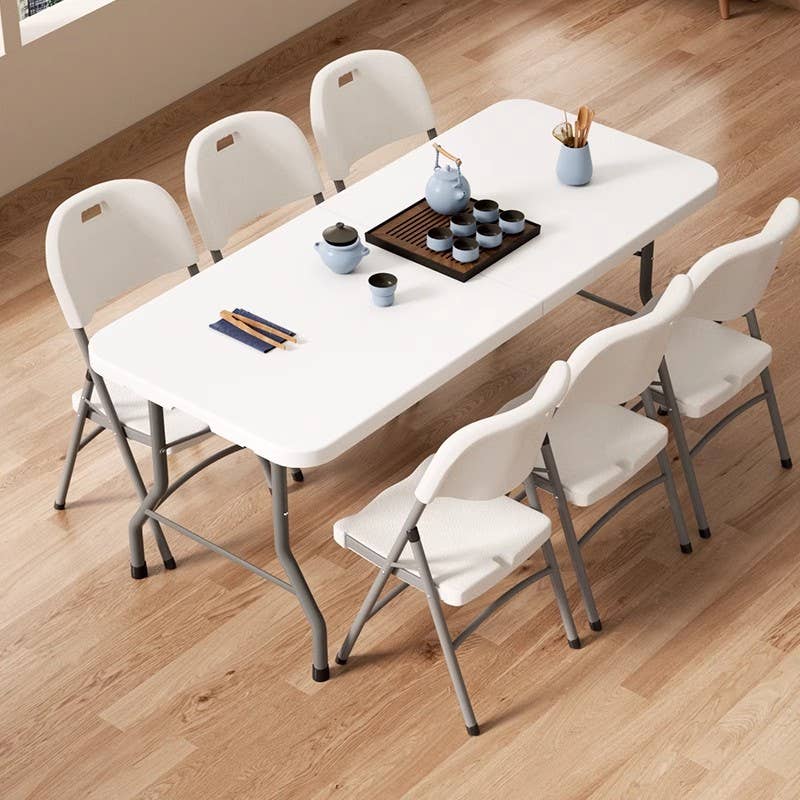 LINEN STORE - Vente Table de terrasse - Table pliante 1,83 m avec verrou et poignée de transport4