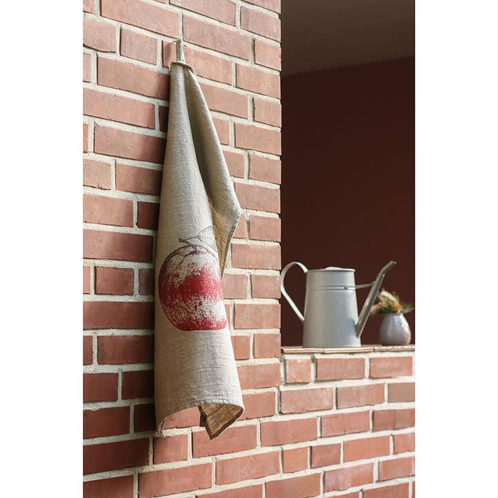 Frohstoff Meike Marie Buchholz – wholesale Tea towel – Natural apple linen tea towel