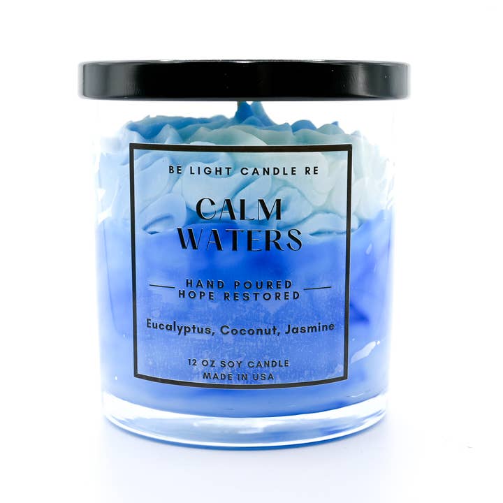 Be Light Candle RE - Wholesale Jar/Filled Candle - Calm Waters, Scented Soy Candle | Gifts For Friend | Coastal7