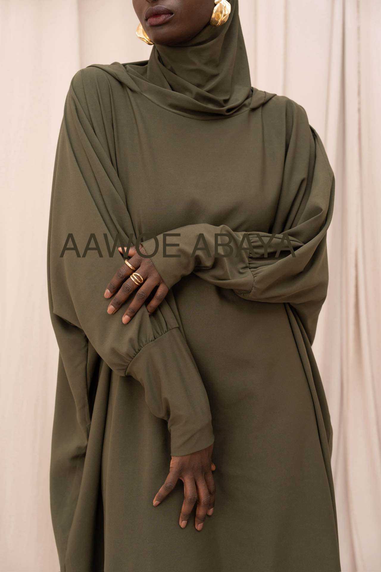 Aawoe Abaya - Vente Robe – femme - Jilbab Une Pièce avec Capuche - 011B-JIL7
