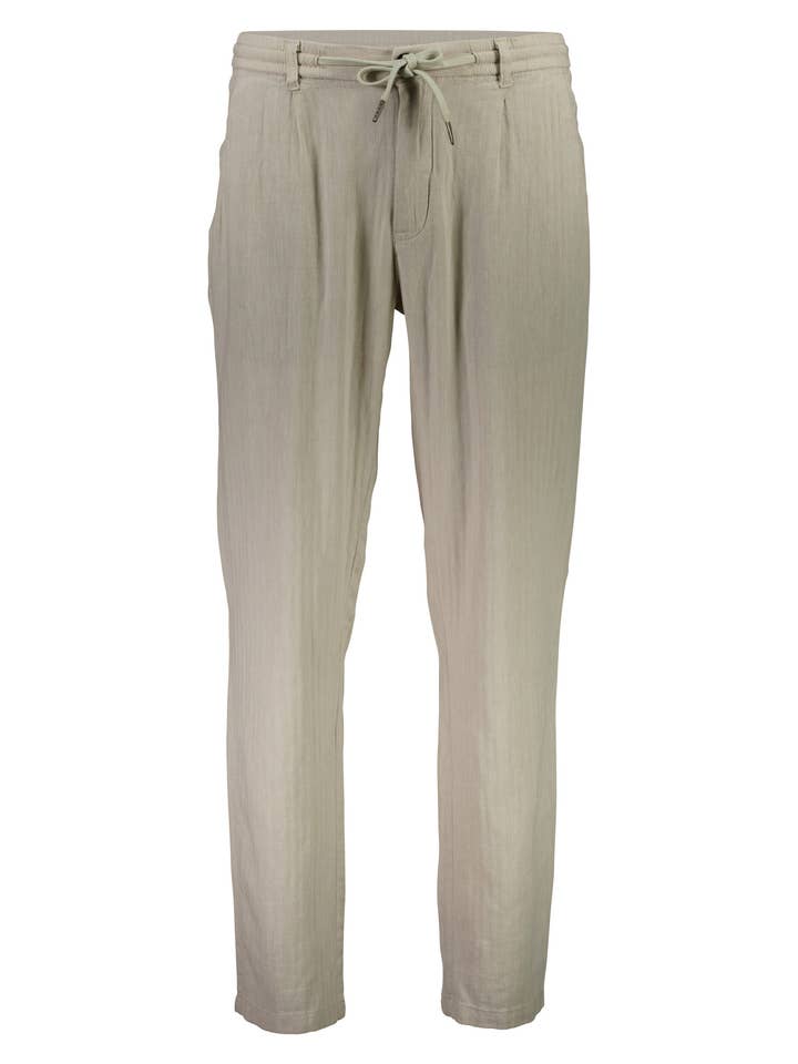 Pantalon à chevrons en lin mélangé Style : 30-003020US pour la vente par Lindbergh