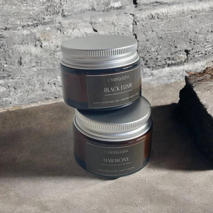 Candela Rosa - Wholesale Jar/Filled Candle - Pack 6 mini scented candles Premium Collection