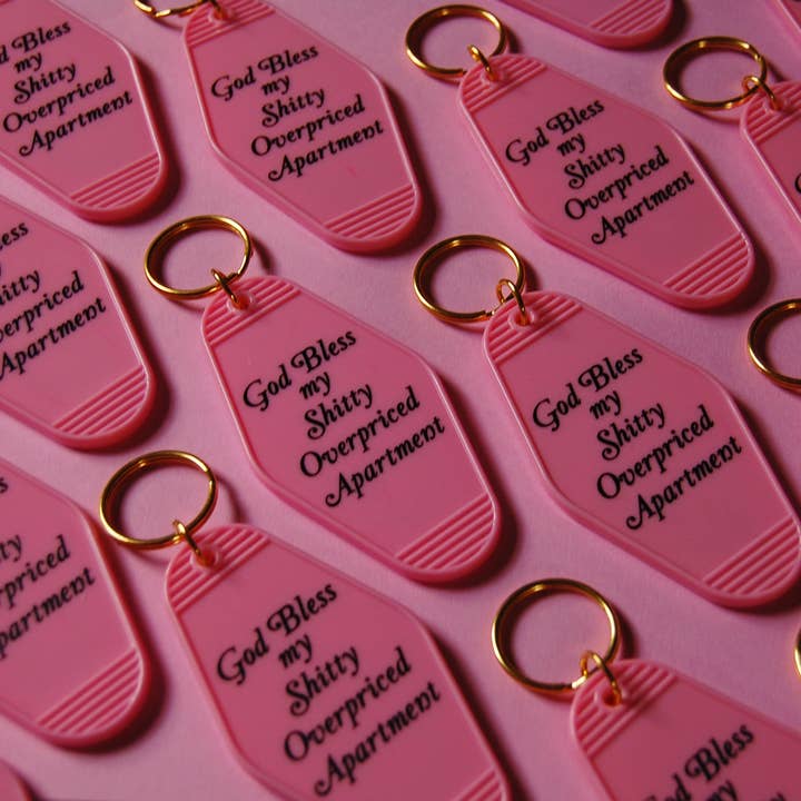 A Shop of Things - Wholesale Keychain - Unisex - God Bless my Shitty Apartment keychain