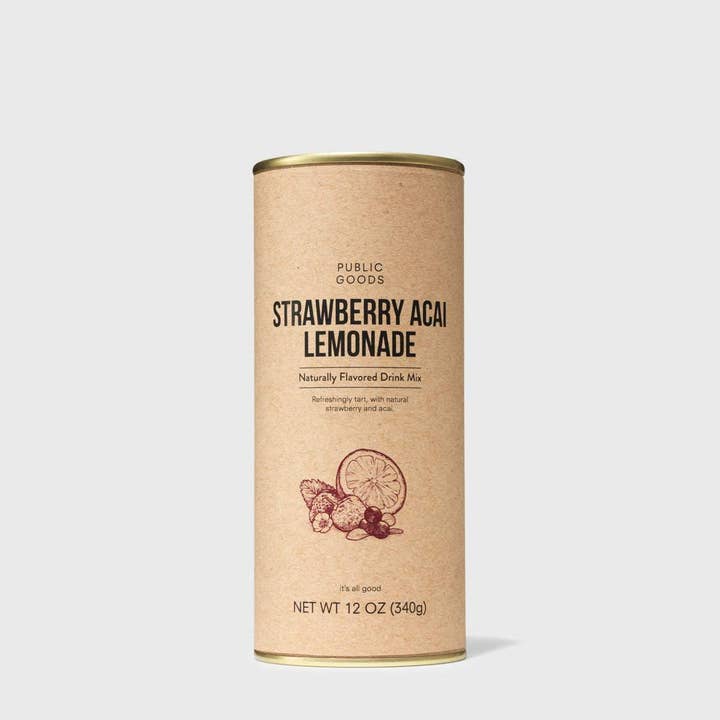 Public Goods - Wholesale Powdered Health Drink - Strawberry Acai Lemonade