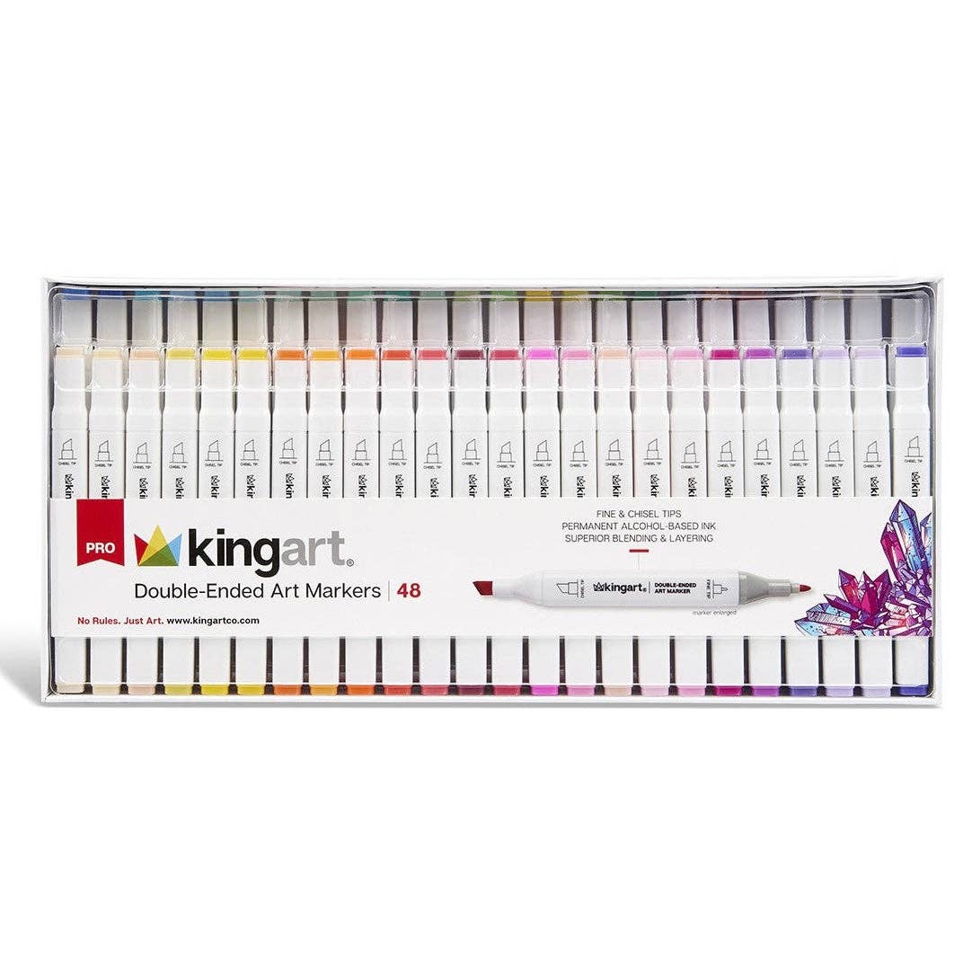 KINGART - Wholesale Marker - Double-Ended Alcohol Markers 48 pc1