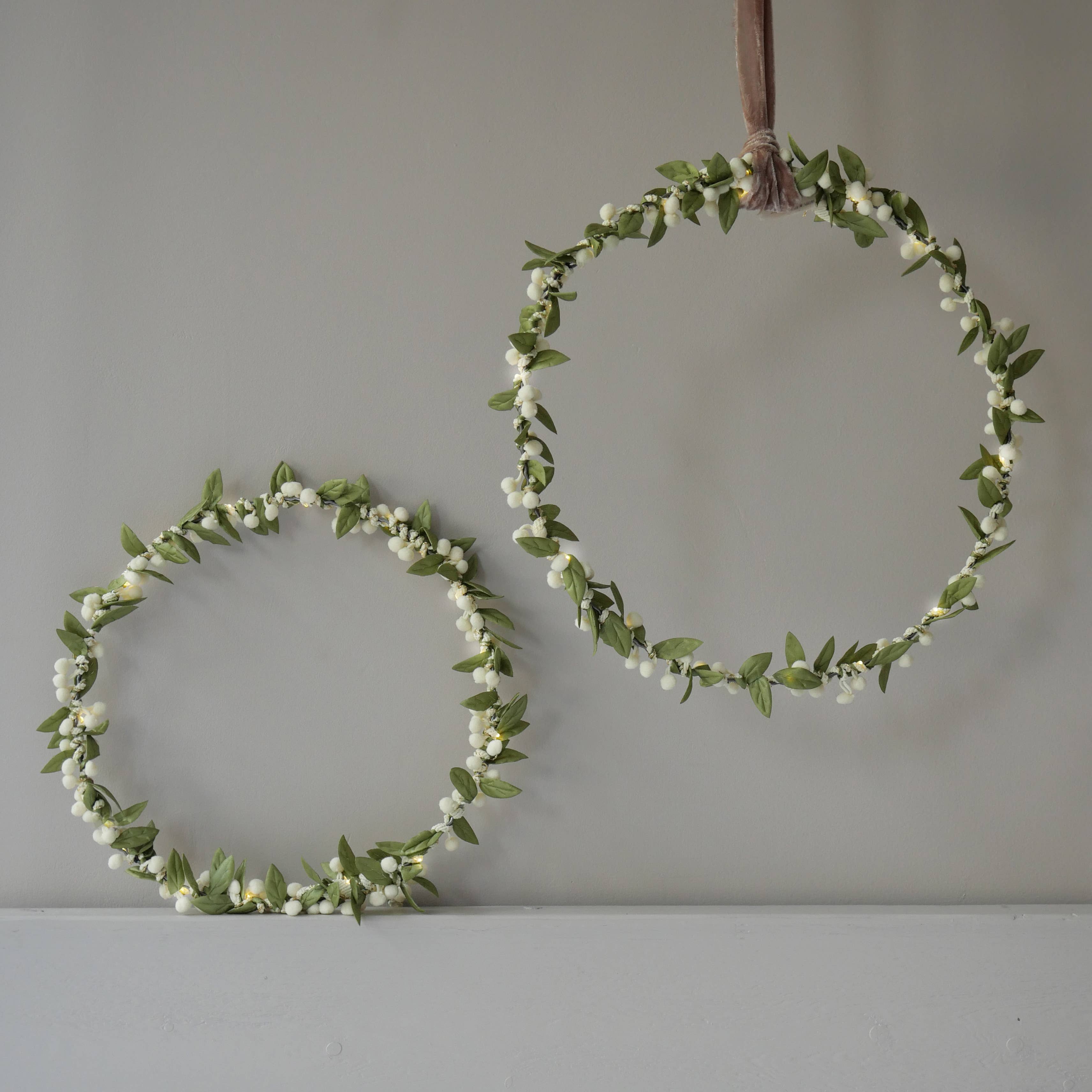 Melanie Porter – Engroshandel Krans – Mistelten lysdekoration - Julekrans med lys3