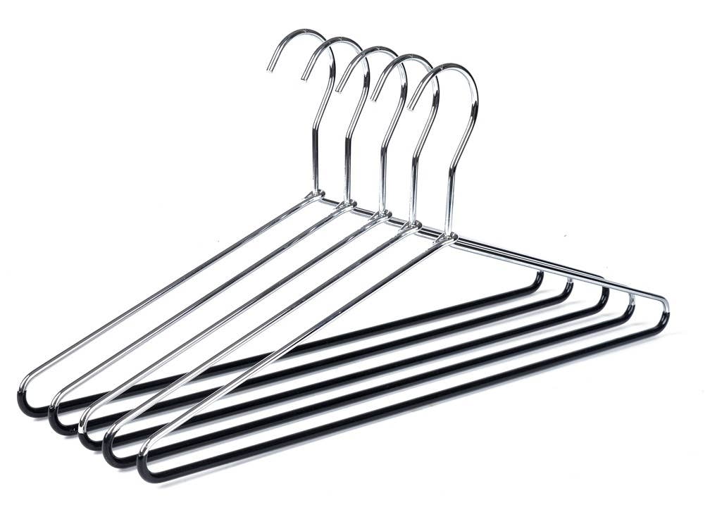 Quality Hangers - Wholesale Clothes Hangers - 8882 Metal Hanger with Black PVC coating on Bottom0