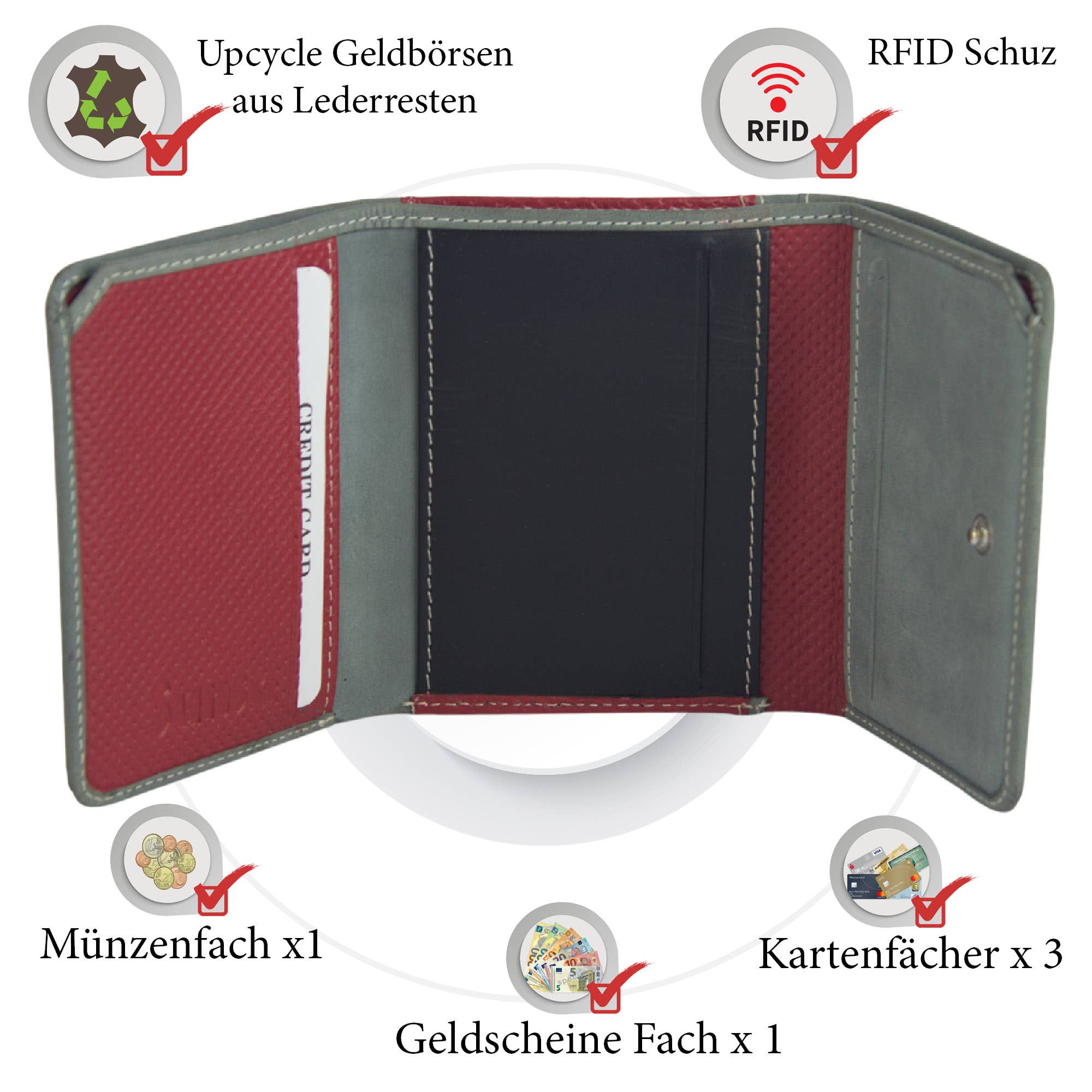 Sunsa - Wholesale Wallet - Women's - Small purse leather wallet. Sustainable wallet (copy)29