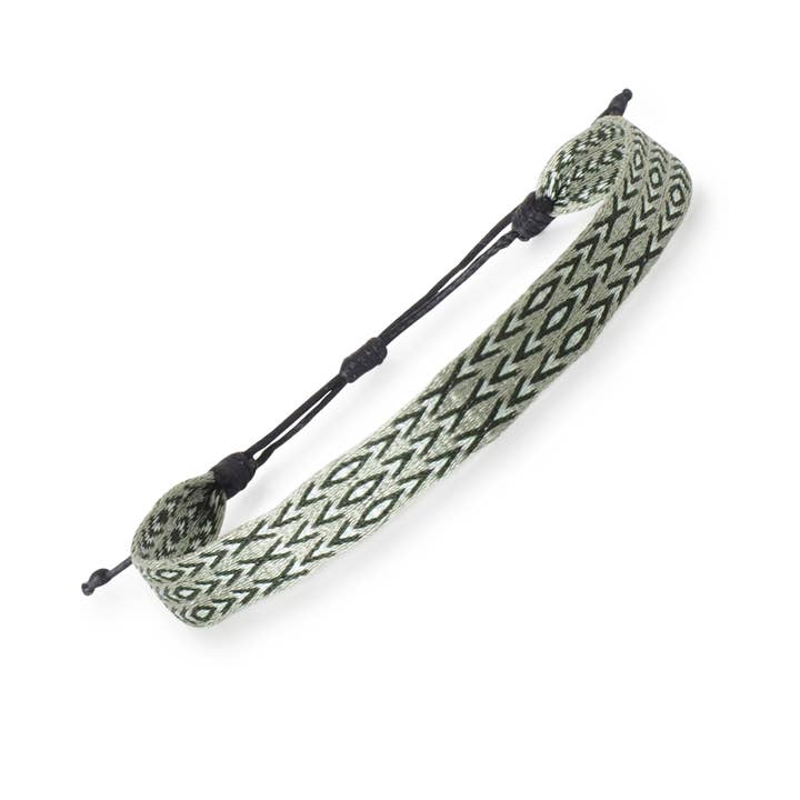 Makarla - Handmade Colombian Jewelry - Wholesale Woven/Braided Bracelet - Men's Surfer Waterproof Bracelet | Olive Green Bracelet